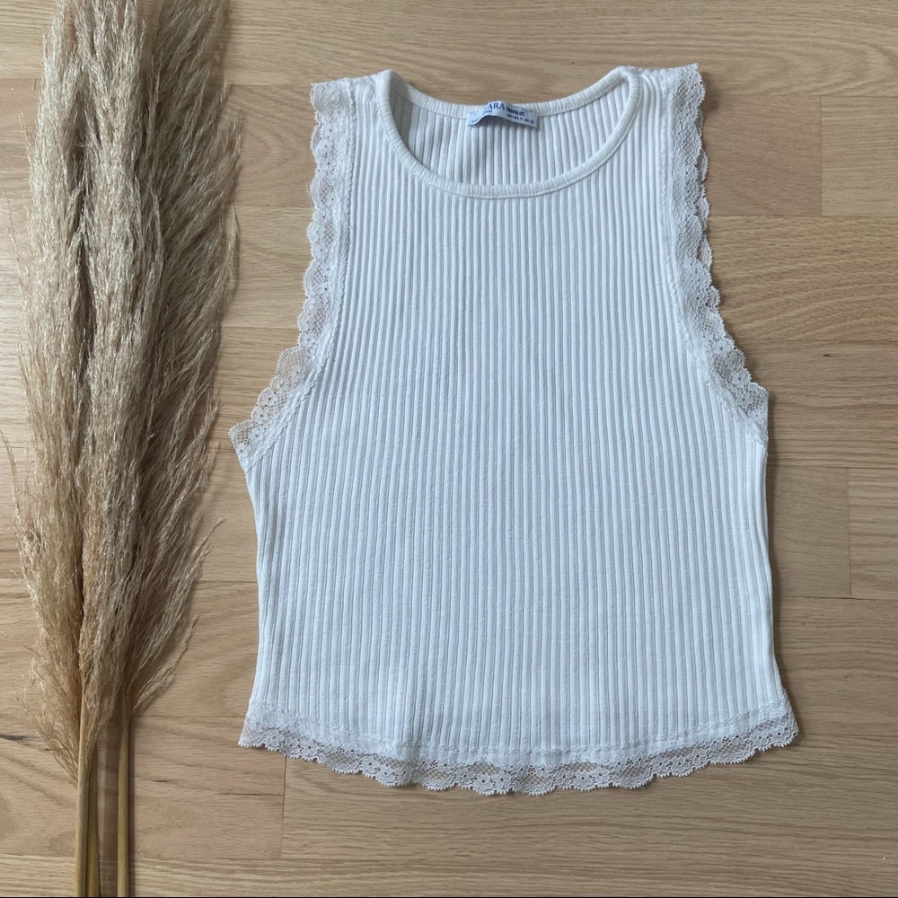 Zara Muscle Cut Ribbed Tank